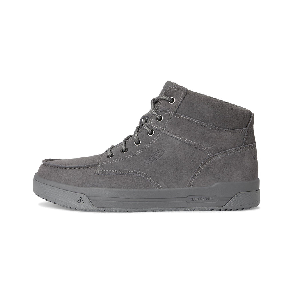 KEEN Utility Men's Gibson Mid Height Soft Toe Athletic Traction Durable Leather - Steel Grey/Steel Grey