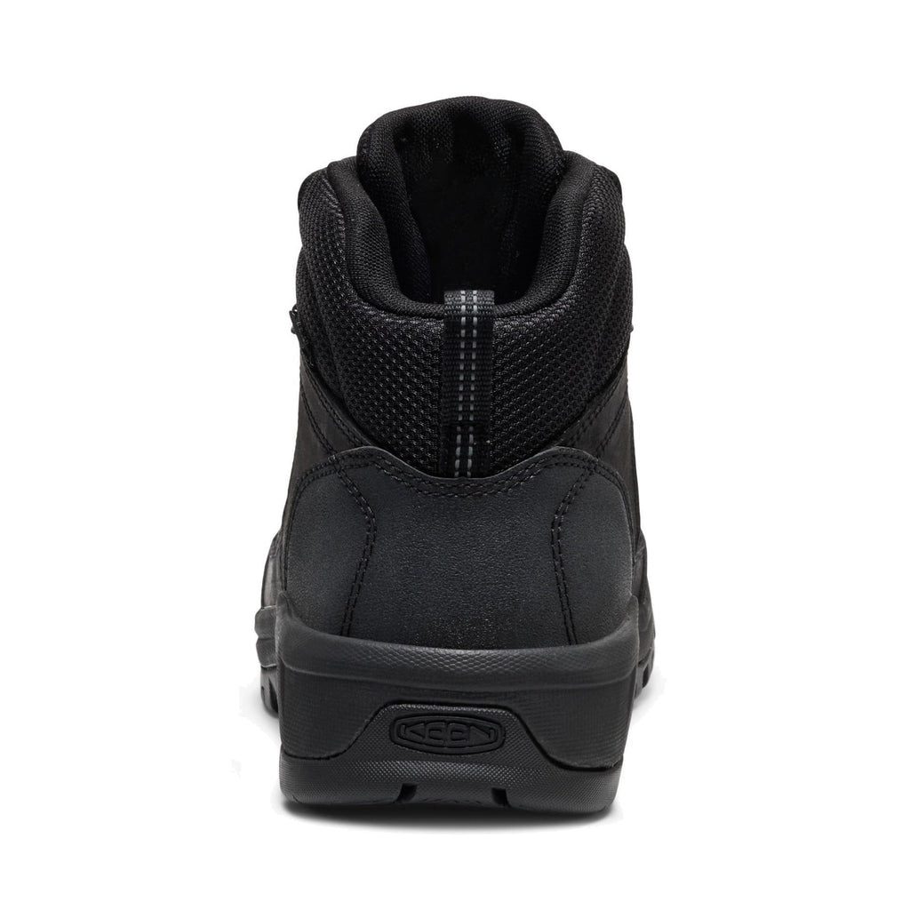 KEEN Utility Men's Skokie Hiker Style Mid Height Soft Toe 90 Degree Waterproof Work Boots - Black/Black