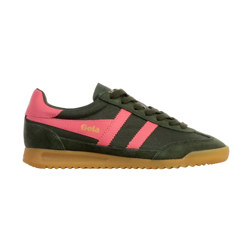 Gola Women's Tornado Sneakers - Dark Khaki/Bubblegum