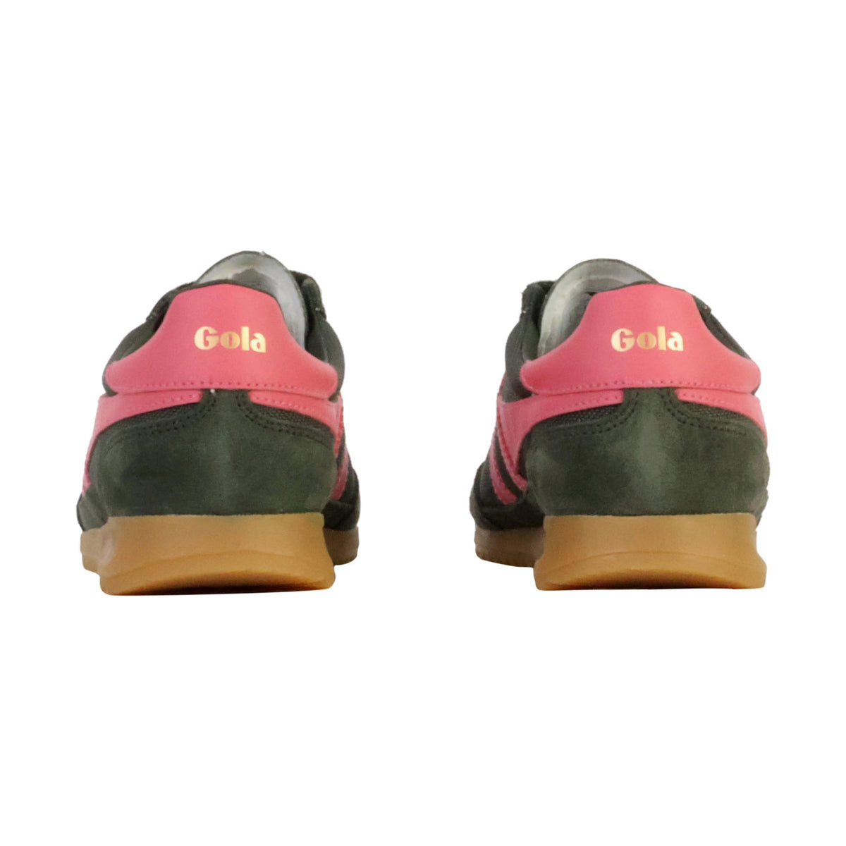 Gola Women's Tornado Sneakers - Dark Khaki/Bubblegum