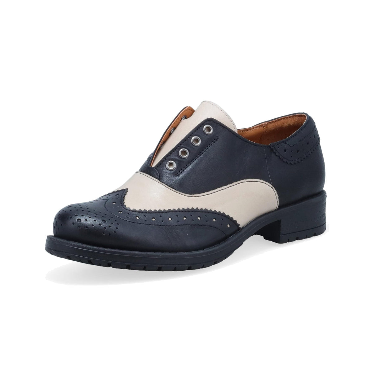 Miz Mooz Womens Peabody Oxford - Black/Cream