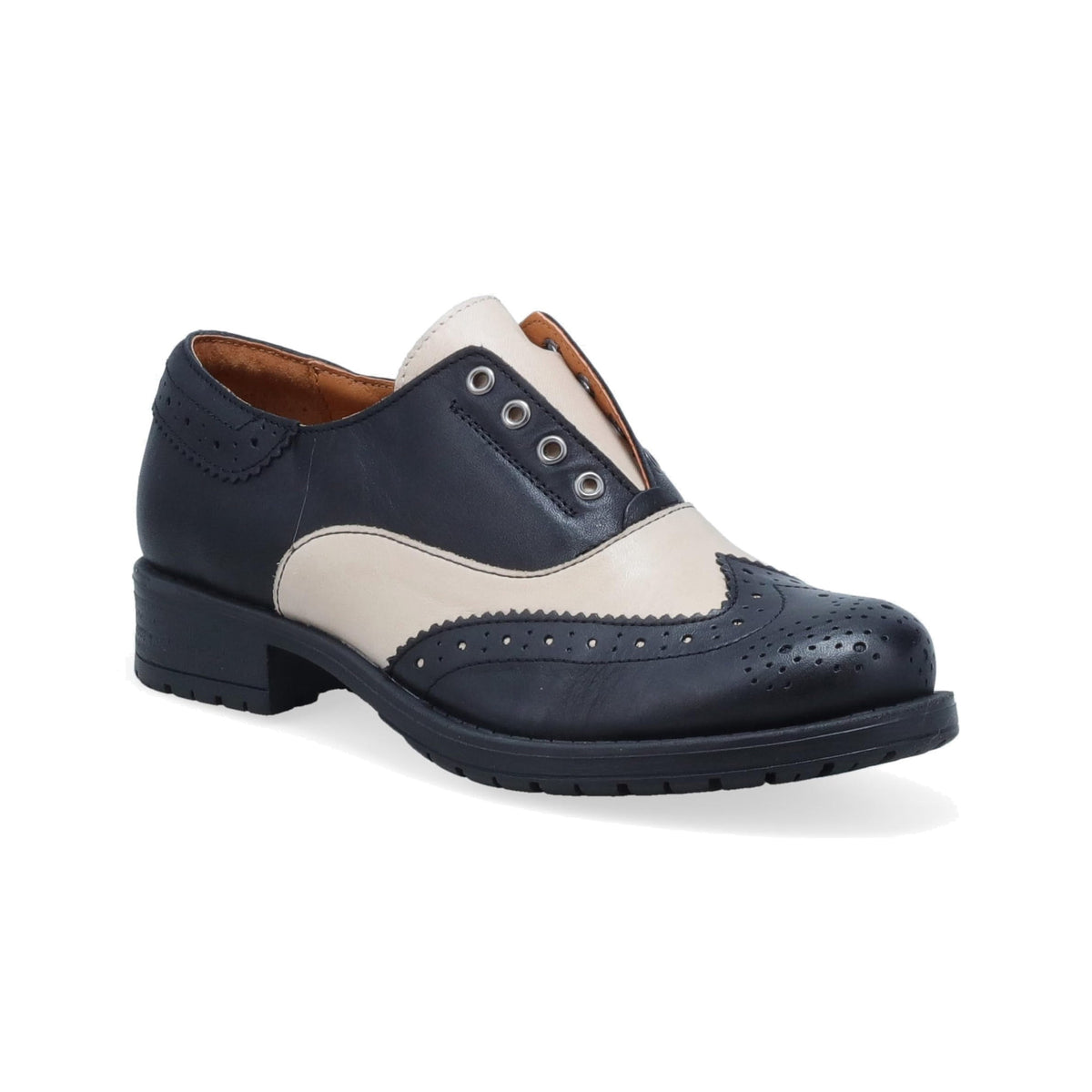 Miz Mooz Womens Peabody Oxford - Black/Cream